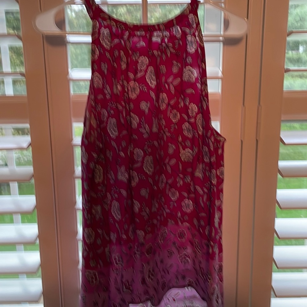 Hot pink halter-ish top